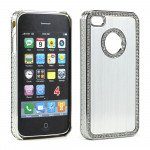 Wholesale iPhone 4 4S  Alumnium Diamond Chrome Case (Silver)